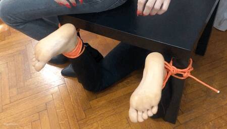 NICKY WANTS HER FEET BOUND AND TICKLED WITH LONG NAILS - MP4 Mobile Version