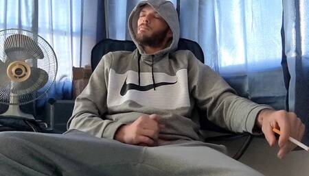 Making My Soft Cock Hard. Smoking and Edging