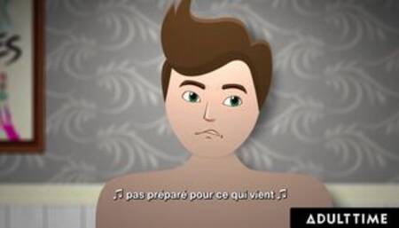 ADULT TIME - Pervy Stepdad SPANKS & FUCKS STEPDAUGHTER Aria Lee For Masturbating! FRENCH SUBTITLES