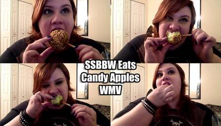 SSBBW Eats Candy Apples (WMV)