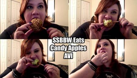 SSBBW Eats Candy Apples (AVI)