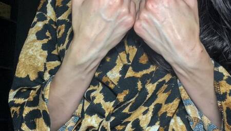 Lotion over thin veiny hands