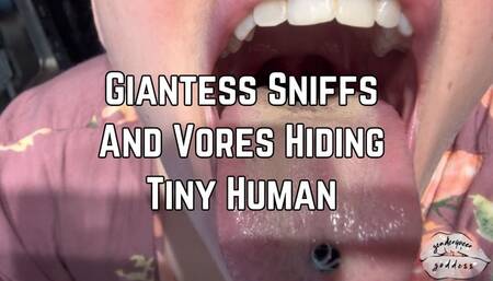 Giantess Phoenix Bates Sniffs Out And Vores Hiding Tiny Human 4k HD - Femdom POV - Close Up - Shrinking Fetish - Mouth Fetish - Vore POV