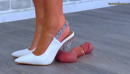 D54 Balls Cam - Pounding Your Cock & Balls Under My Posh White Slingbacks