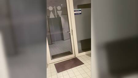 Jacking off in Parking Lot Bathroom in Antwerp