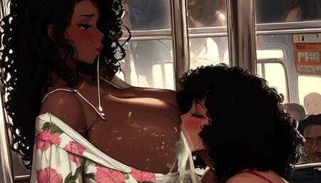 Big Titty Lesbian Hentai MILFs Drink Each Others Milky Tittys on the Bus in New Spicy Toons Hentai!