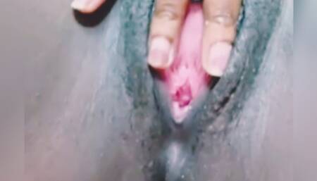 Big black pussy - solo female fingering