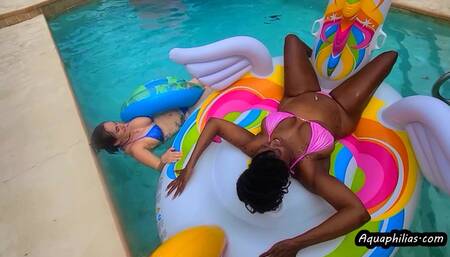 Aquaphilias- Irene Silver Stella Danny- They have some Sexy Inflatable fun