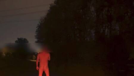 Long walk to a bin naked from my car