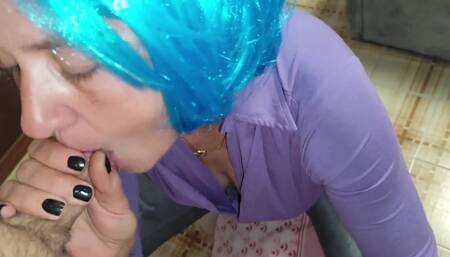 Stepmom Wants Sperm and Cum Facial of Halloween