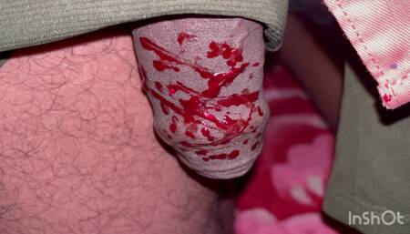 Indian desi boy brown cock with cum