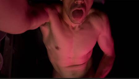 Cum eating from a glass, poured into my mouth.