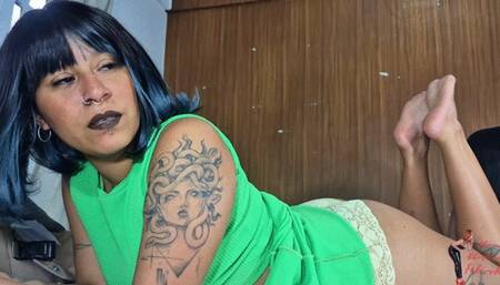 Foot worship teen, part 3, by Anita Perversa and Slave, FULL HD