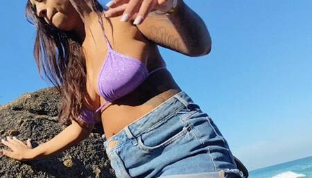 BRUNETTE GODDESS NEEDS TO FART ON THE PART 3 BEACH BY RAQUEL FISHER CAM BY KIARA FULL HD