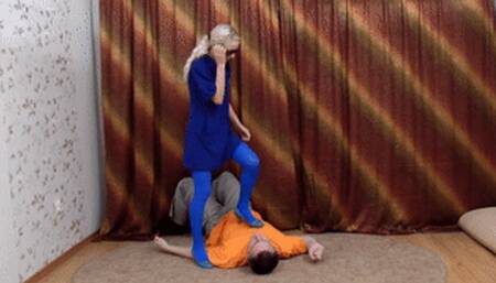 Platinum blonde introduces new heels to the slave, vd012h 720p