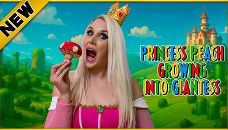 Princess Peach Takes the Power-Up Mushroom and Can’t Stop Growing