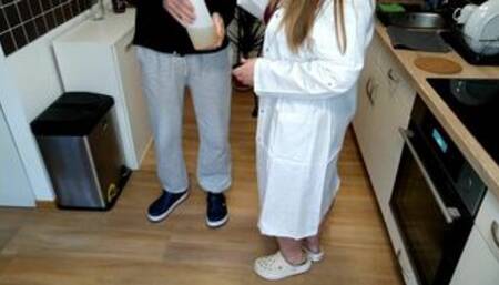 Mother-in-law Allows Son-in-law to Fill Male Urine Bag