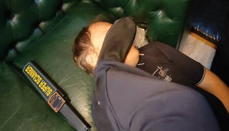 Foot and scissors domination by fantasy security guards