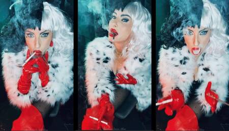 Cruella smokes 2 at once