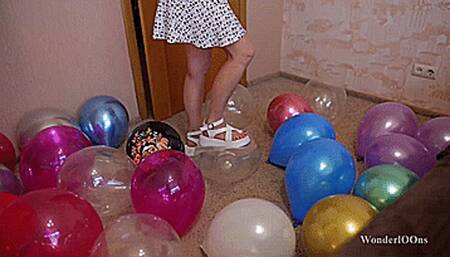 Emma popping in the white sandals