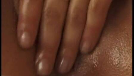 Very Beautiful Dark-haired MILF Fingers Her Pussy