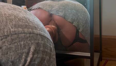 Me fucking large dildo