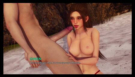 Perfect blone college girl sucks my big cock in desserted Island