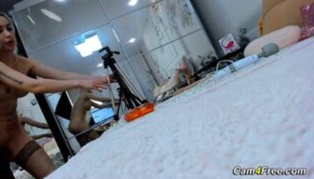 Hot Blonde Plays with Her Extra Long Toy