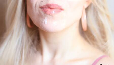 Gentle 4K Closeup Blowjob - Wet Lips & Facial Finish (asmr)