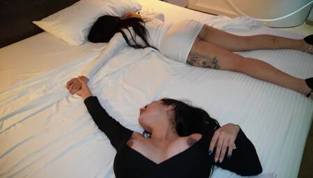 Lucky stepdad fucks his two stepdaughters after the party!