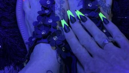 In the dark tease with Tickling Harmony