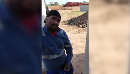 Before Heading Home, the Worker Gets a Quickie at the Construction Site.