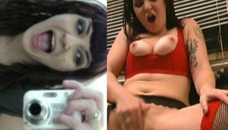 Colleen Amateur w Dreads & Stockings Strips & Fingers Pussy