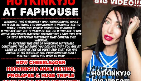 Anal Fisting Cheerleader - Happy Halloween With Hotkinkyjo, Huge Triple Cock Dildos & Anal Prolapse  Porn Videos - FAPSTER