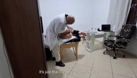 A MILF Gets Fingered by the Proctologist During an Anal Exam.