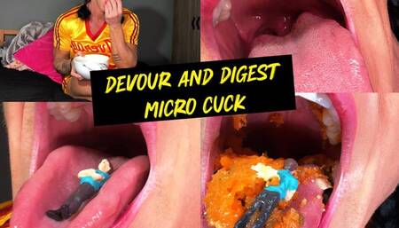 Goddess Kandy Devours, Digests And Burps Micro Cuck