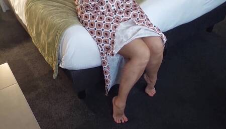 Amateur Blonde Wife Enjoys Sex Half Naked