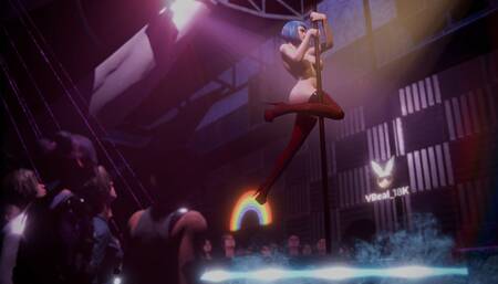 Evelyn Parker Shows off Her Stunning Body in a Captivating Pole Dance Performance (cyberpunk 2077)