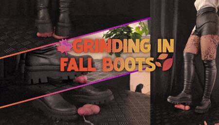 Cock and Balls Grinding in Fall Knee High Boots (Edited Double Version) - TamyStarly - Cock Balls Crush Trample, Shoejob, Bootjob, CBT, Ballbusting, Trampling, Stomping