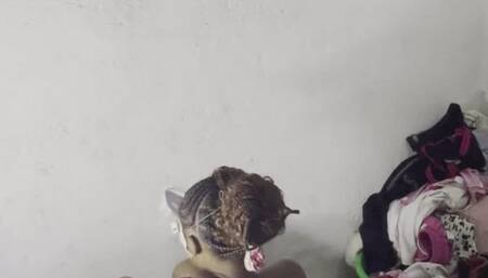 Self pee in sexy dress