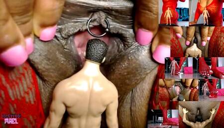 Micro Man Wrapped In Virgin Pussy Lips - Pussy Worship, Pussy Vore, Squirting, Ebony Unaware Giantess Mael