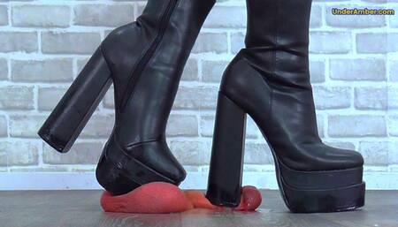Ballbusting Boots Vol 4: Smashing Your Cock & Balls Under My MONSTER Platform Boots - D60 Bug Cam