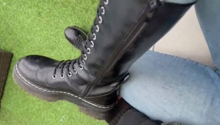 spit on my cute Dockers Boots