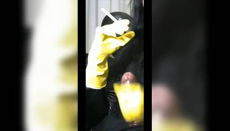 Gloves Handjob Cumshot