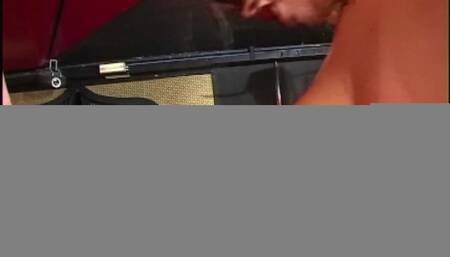 Babe Getting Fucked by Two Huge Dicks with Sexy Shemale Threesome Wild Fucking