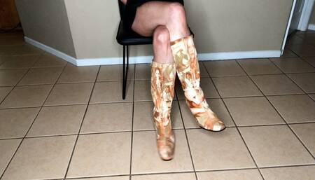 Leg Crossing In Posh Boots