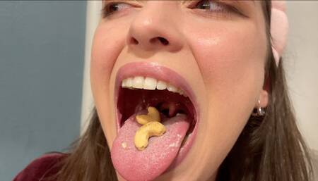 Chewing Cashew Nuts