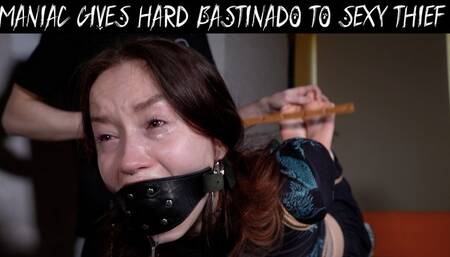 WRONG DOOR: MANIAC GIVES HARD BASTINADO TO SEXY THIEF (HD)