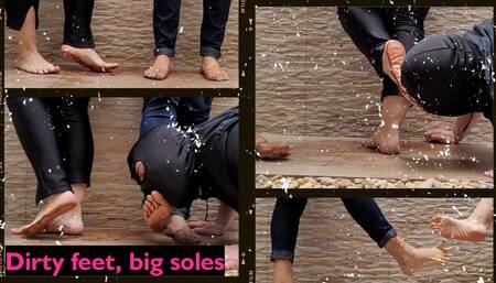 We got our feet dirty, the slave cleaned them but still needed to wash them 1080FHD