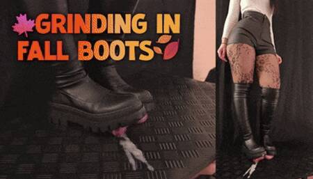Cock and Balls Grinding in Fall Knee High Boots (45 Deg Double Version) - TamyStarly - Cock Balls Crush Trample, Shoejob, Bootjob, CBT, Ballbusting, Trampling, Stomping